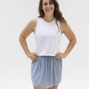 Senita Athletics Catalina Skort Steel Blue Size Medium NWT